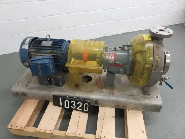 Durco Low Flow pump model Mark III A size 2K3x1.5-LF13/10.1with base and 575v motor , material CD4M