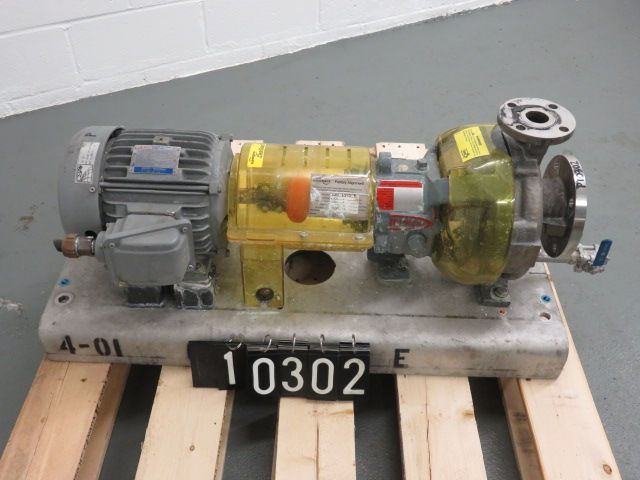 Durco pump model MK3 STD size 1K3x1.5-82/65RV , material CD4M with base and 575v Motor