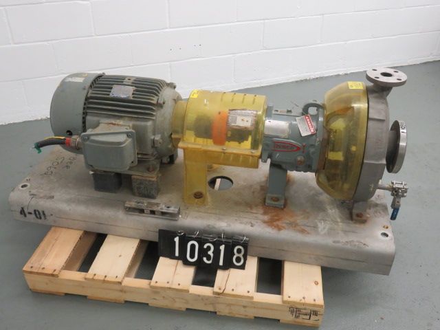 Durco pump model MK3 STD  size 2K3x1.5-13/116RV with base and 575v motor , material CD4M