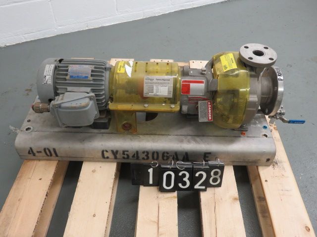 Durco pump model MK3 STD size 1K3x1.5-62/52RV , with base and 575v motor , material CD4M