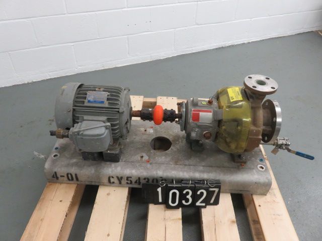 Durco pump model MK3 STD size 1K3x1.5-82/62RV , material CD4M with base and 575v Motor
