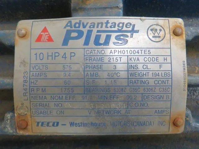 Durco Low Flow pump model Mark III A size 2K3x1.5-LF13/10.1with base and 575v motor , material CD4M