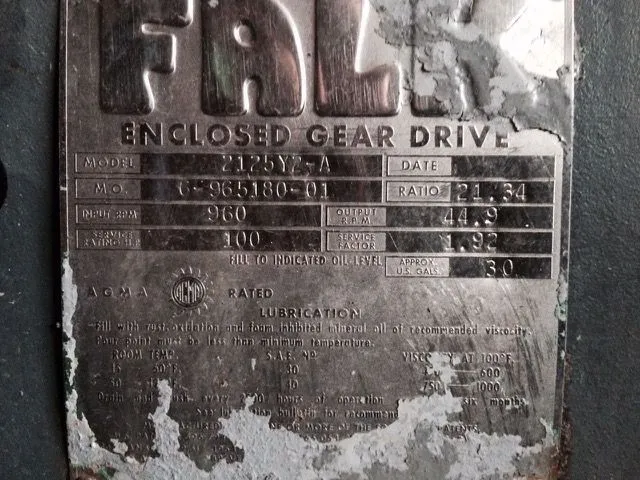 Falk Enclosed Gear Drive Model 2125Y2-A