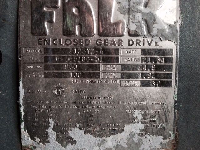 Falk Enclosed Gear Drive Model 2125Y2-A