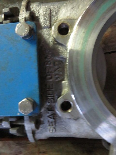 Orbinox  8″-150 knife gate valve, hand wheel operated