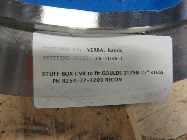 22″ Goulds 3175M  Stuffing Box Cover , New