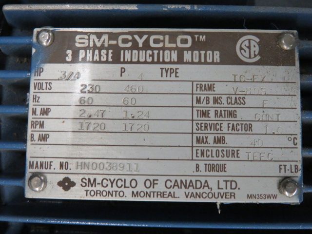 Sumitomo Cyclo Drive model CNHMS08-6125DBY