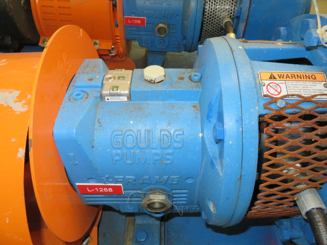 Goulds pump model CV3196 size 2×2-10 with base and motor