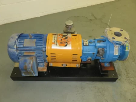 Goulds pump model 3196 STi size 2×3-6 with base and motor, Unused Spare Store Room