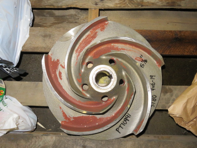 Impeller for Goulds pump 3180M 4×6-19, 316ss, 5 vane open Diameter 15 1/8″