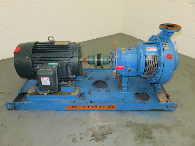Goulds pump model 3196 MTi size 2x3-13 material DI/316 with base and motor , Unused Spare Room