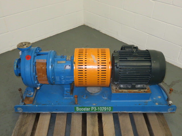 Goulds pump model 3196 MTi size 1x2-10 with base and motor, Unused Spare Store Room