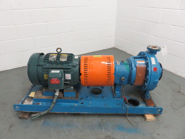 Goulds pump model 3196 MTi size 1.5x3-13 with base and motor , Unused Spare Store Room