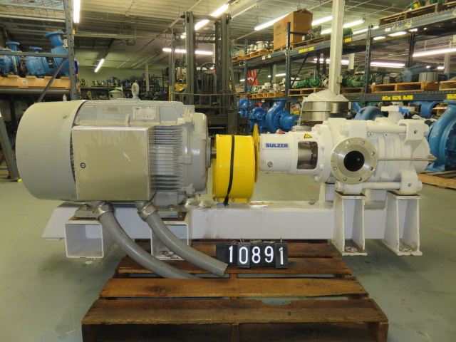 Sulzer Multistage Ring Section pump model MBN50-215/04 with base and motor , Unused Spare Room
