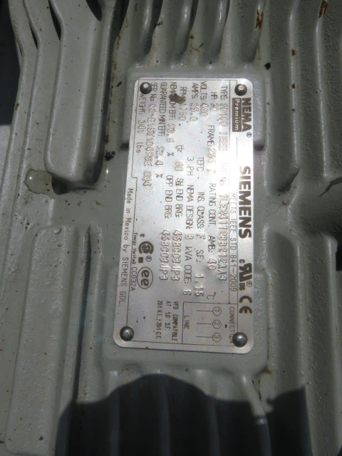 20 hp Siemens AC Motor, 1780 Rpm , 460v , Unused Condition