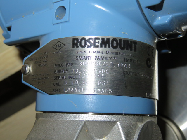 Rosemount 3051L4AAFD11AAM5 , Cal. 0-300 psi , Flange 3″-150  Unused Condition