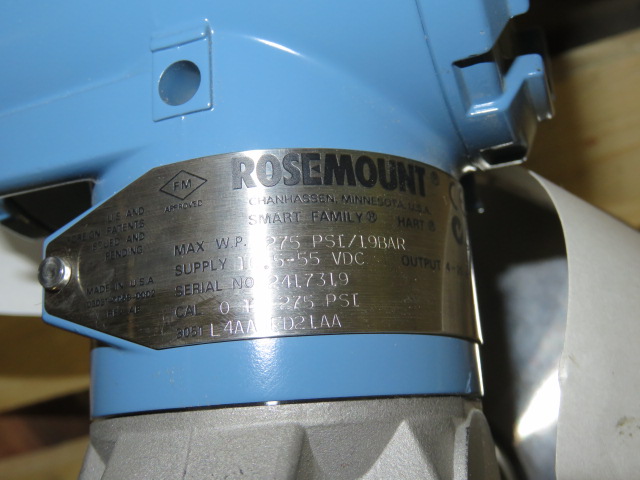 Rosemount 3051L4AAFD21AA , Cal. 0-275 psi , Flange 3″-150  Unused Condition