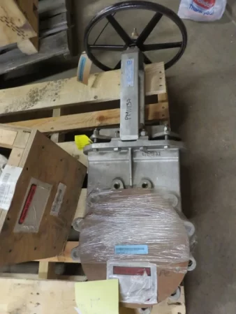 A-C Valve Inc. 10″-150 Knife Gate Valve Hand Wheel Operated 316 Stainless , Unused Condition