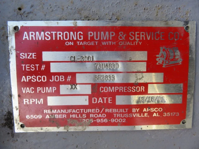 Nash Vacuum pump size CL3001