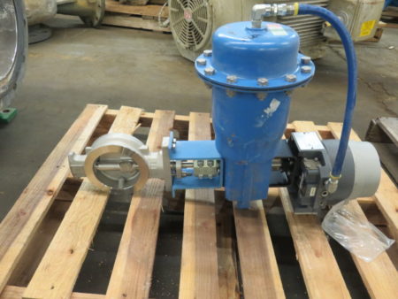 Jamesbury 4″-150  Butterfly Valve with Pneumatic Actuator and ND9206 Controller , Unused