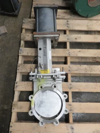 Fabri-Valve 8″-150 Knife Gate Valve , Air Operated , 316ss, Unused