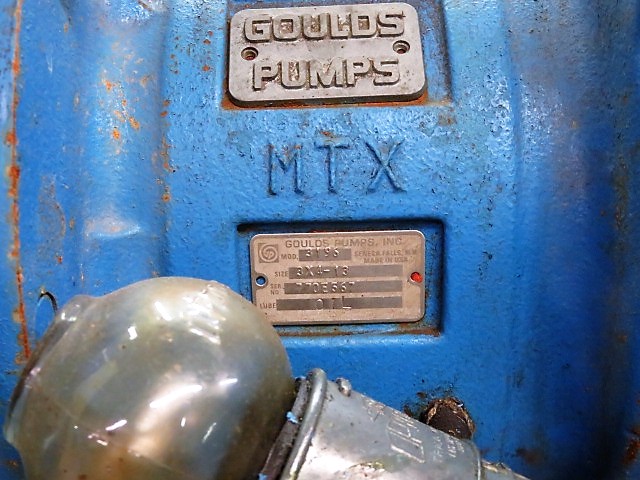 Goulds pump model 3196 MTX size 3×4-13 material CI/SS