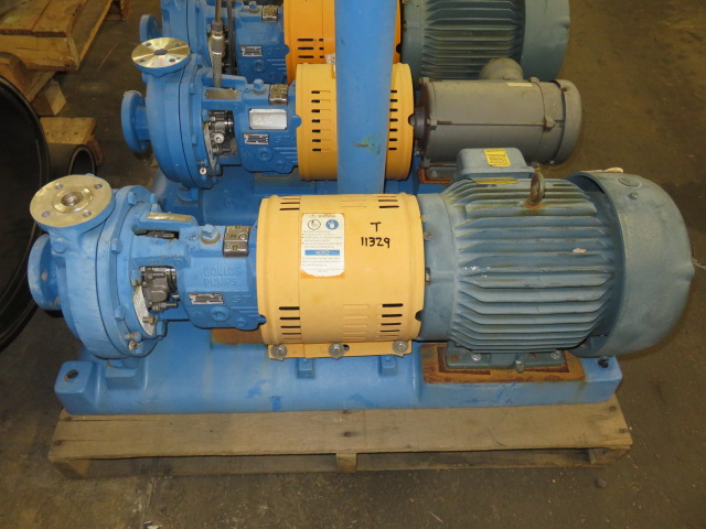 Goulds pump model LF 3196 i-Frame size 1×1.5-8 with base and motor , Material 316ss