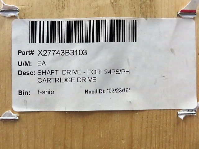 Shaft Drive Cartridge Drive for Kadant Black Clawson Model 24PSPH Pressure Screen