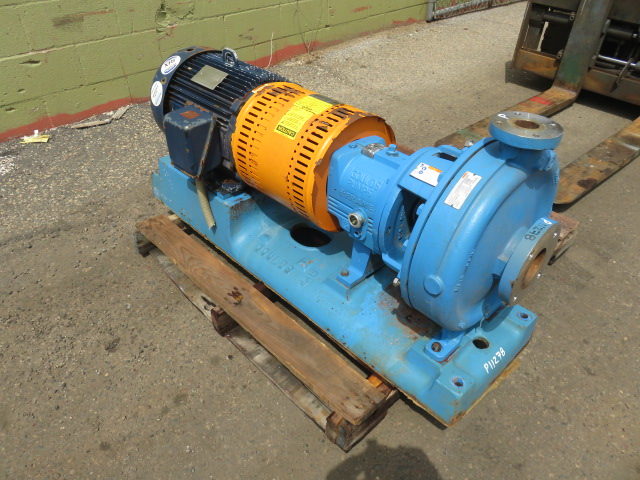 Goulds Pump Model 3196 MTi size 1.5x3-13 with base and motor
