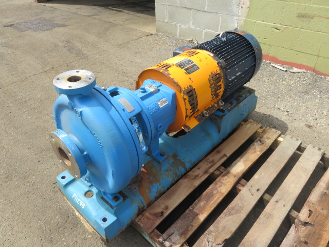 Goulds Pump Model 3196 MTi size 1.5×3-13 with base and motor