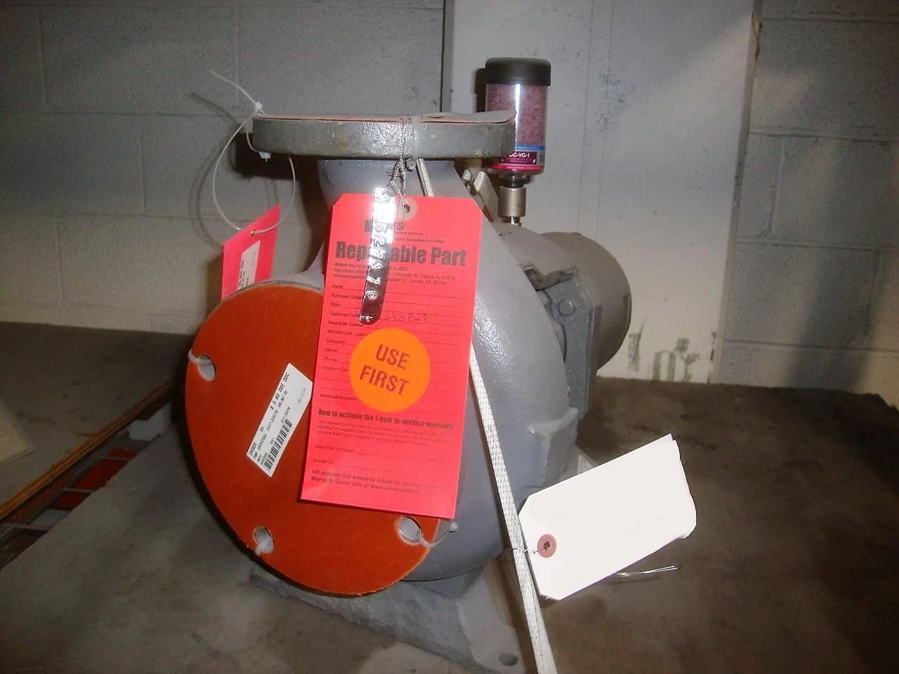 Worthington Pump Model D1011 size 3×4-8