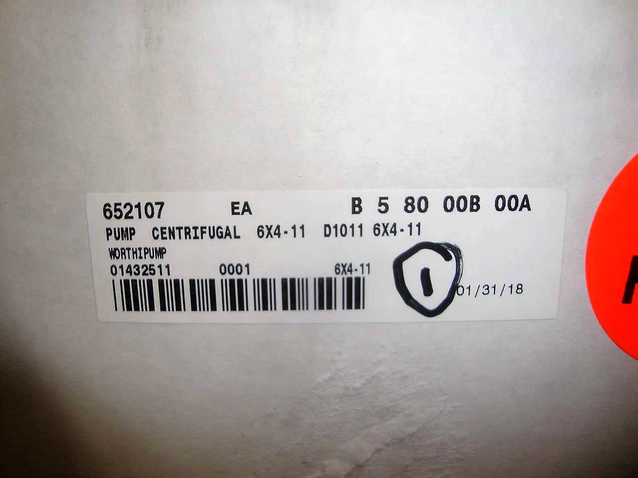 Worthington Pump Model D1011 size 6×4-11