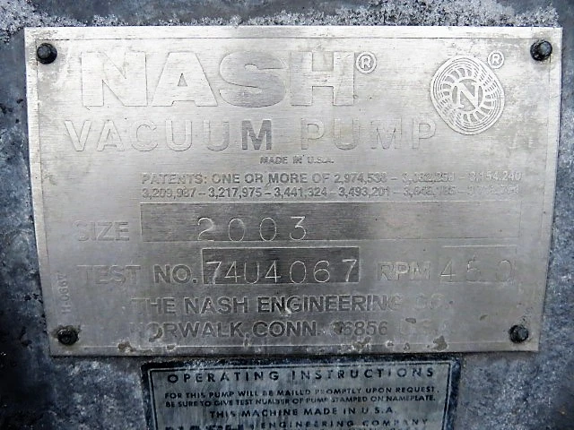 Nash Vacuum Pump size CL2003
