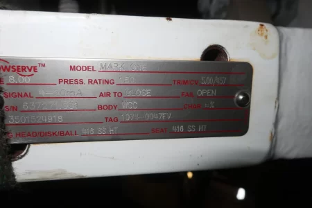 8″ 150# Valtek Flowserve Mark One Control Valve Air Operated , Unused Condition