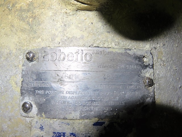 LobeFlo Positive Displacement Pump Type AP size 601 , material 316 Stainless