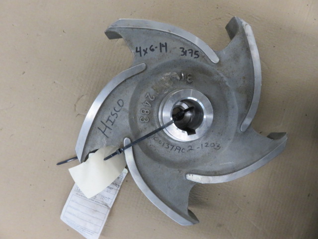 Impeller to fit Goulds 3175 size 4×6-14 , 5 vane open, material 316ss