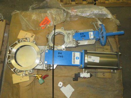 8″ 150# Orbinox Knife Gate Valve Air Operated , Unused Condition