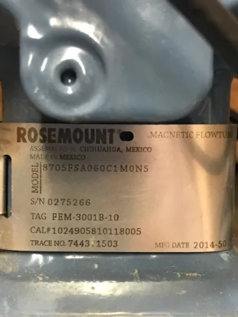 6″ 150# Rosemount Magnetic Flowtube , Unused Condition