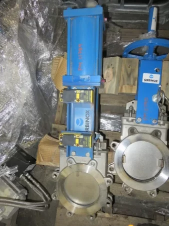 6″ 150# Orbinox Knife Gate Valve Air Operated