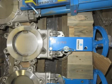 6″ 150# Orbinox Knife Gate Valve Hand Wheel Operated