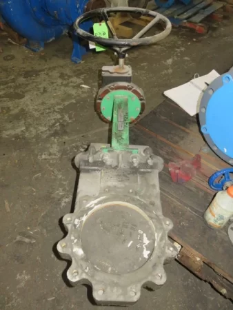 10″ 150# L&M Knife Gate Valve Hand Wheel Gear Operated