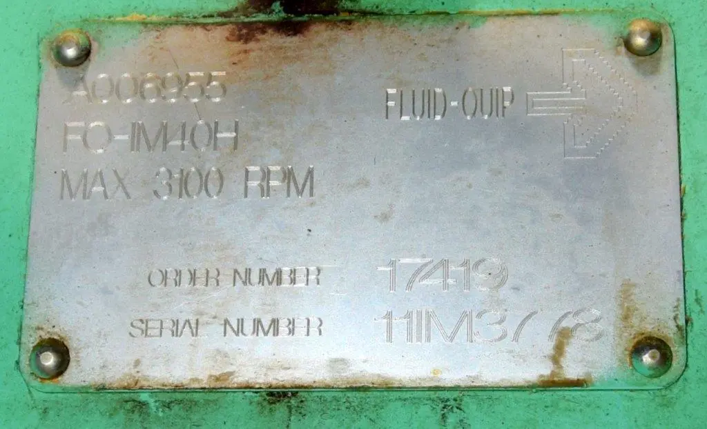 Fluid Quip Horizontal Rotor Impact Mill, Model FQ-IM40H, Stainless Steel