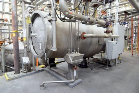 LFC Lochem Roto Jet Wet Cake Discharge Filter, Approximate 990 Square Feet Filter Area, Model RJWCD 92/1200/44 DC, Duplex 2205 Stainless Steel
