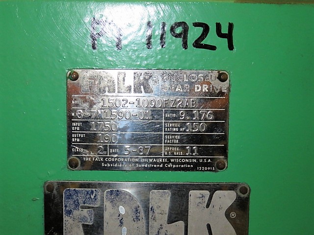 Falk Enclosed Gear Drive Model 1502-1090FZ2AB Ratio 9,176 Unused Condition