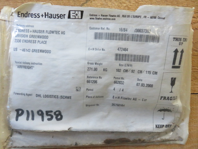 16″ – 150# Endress Hauser Promag W Magnetic Flowtube with Integrated Electronic Display ; Unused Condition!