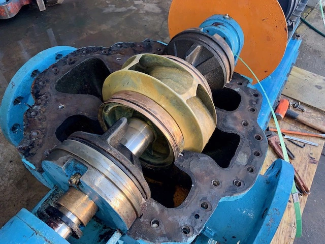 Goulds ITT pump type 3408 model 100 size 8×10-12L with base and motor