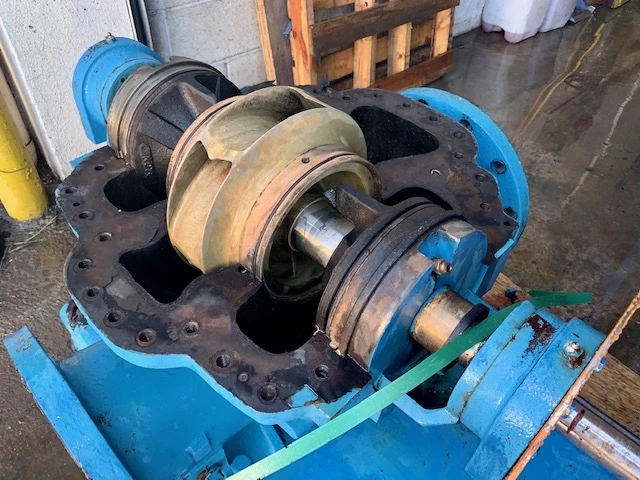 Goulds ITT pump type 3408 model 100 size 8×10-12L with base and motor
