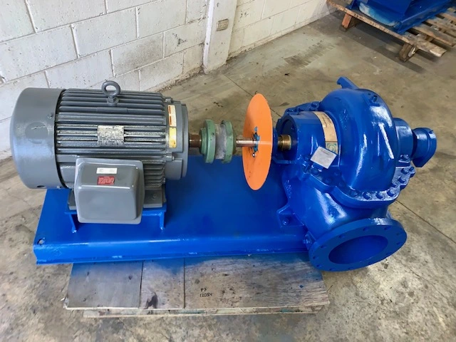 Goulds ITT pump type 3408 model 100 size 8×10-12L with base and motor