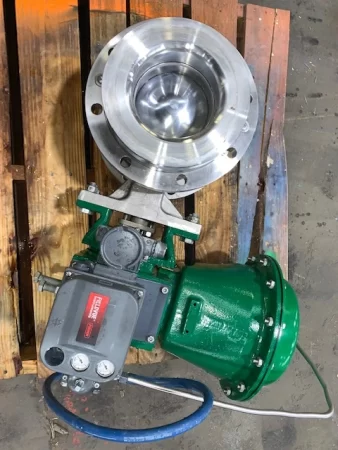 8″ -150# Fisher V-Ball Control Valve, Stainless, Year 2015 , Great Condition!