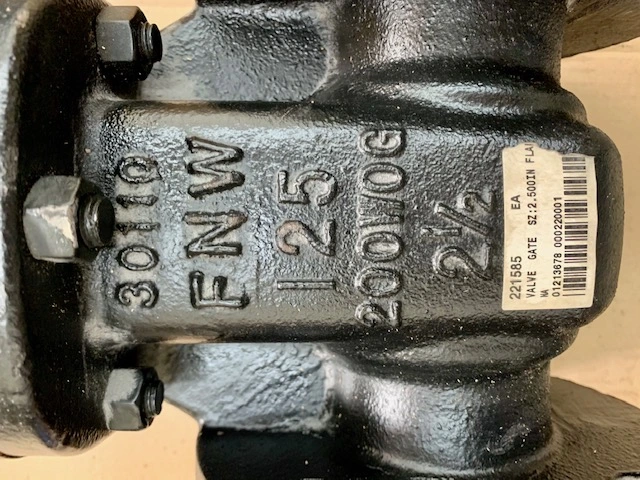 2.5″ -125# FNW Gate Valve , 200WOG Figure 651A Unused